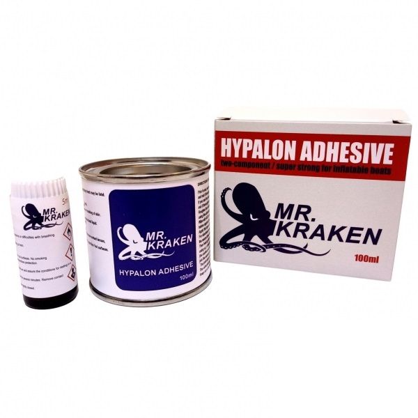 Mr. Kraken 2K Schlauchbootkleber für Hypalon auf Hypalon Boote in 100 ml Dose