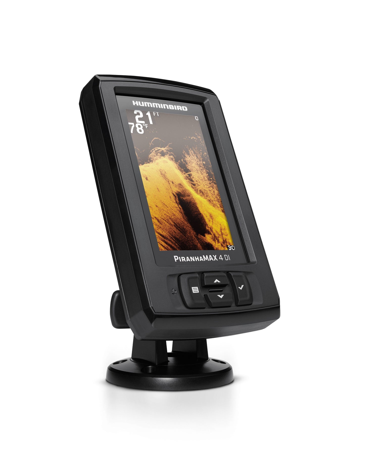 Humminbird Piranha Max 4 Echolot – montiert am Boot für präzises Angeln