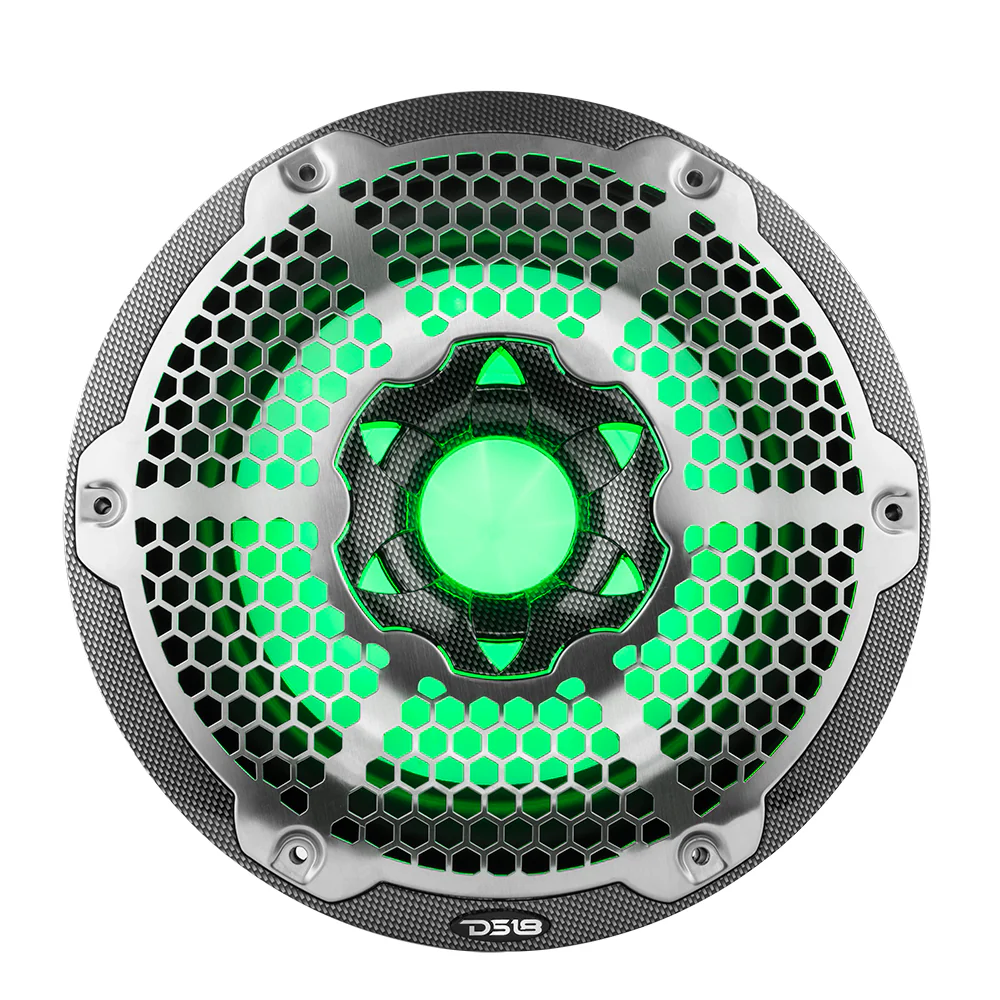 DS18 CF-10SUB 10" Marine-Subwoofer RGB LED 600W 4 Ohm