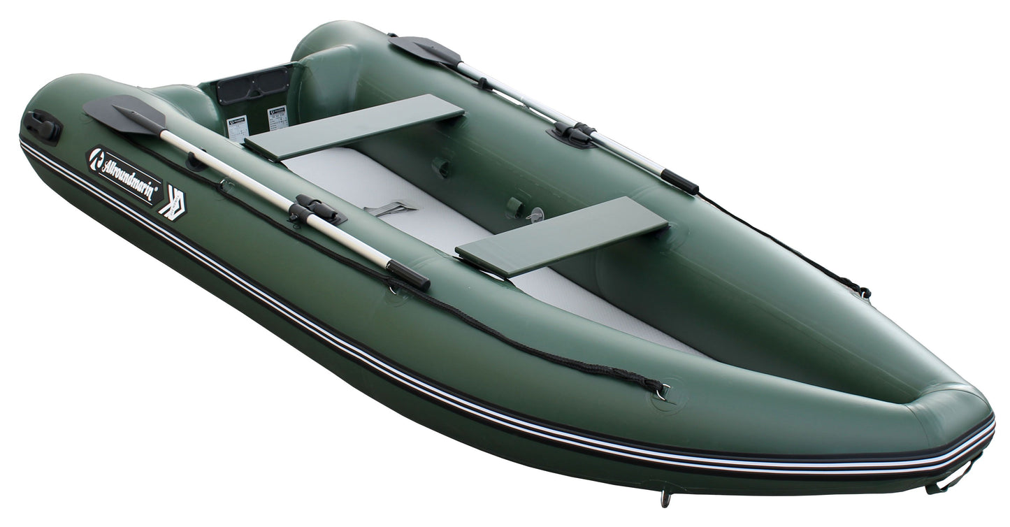 Allroundmarin Yukon 350 Schlauchboot grün – stabiles Angelboot für Seen und Flüsse