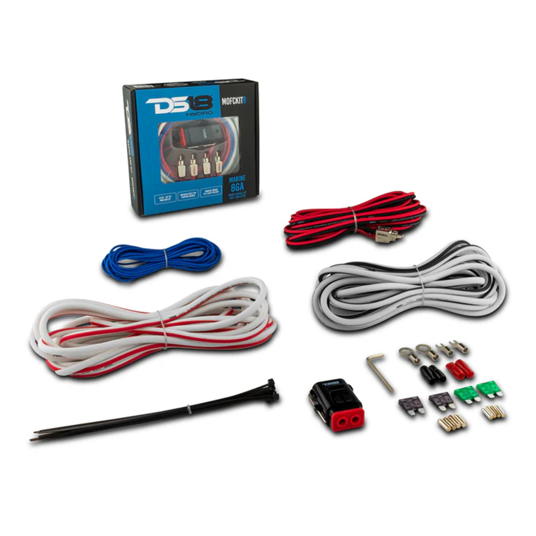 DS18 MOFCKIT8 Marine-Verstärker-Installationskit 8 mm² OFC bis 960W