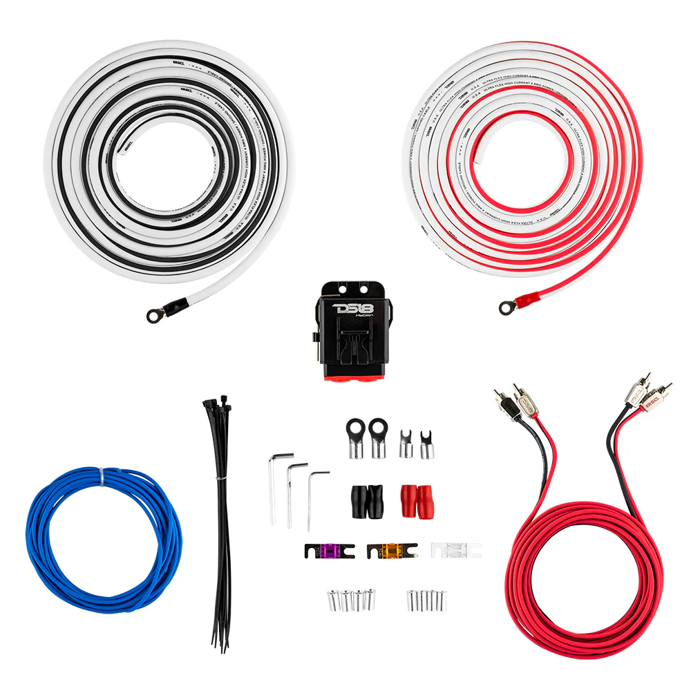 DS18 MOFCKIT4 Marine-Verstärker-Installationskit 21 mm² OFC bis 1800W