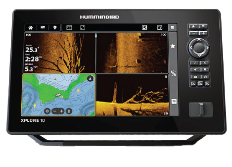 Humminbird XPLORE 10 CMSI+ Echolot mit GPS, Touchscreen & MEGA Imaging+