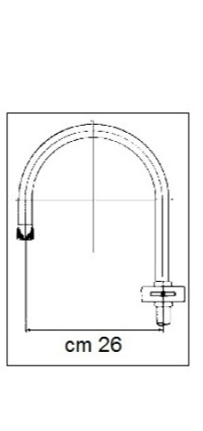 Allroundmarin Alu-Badeleiter mit 26cm Bogen