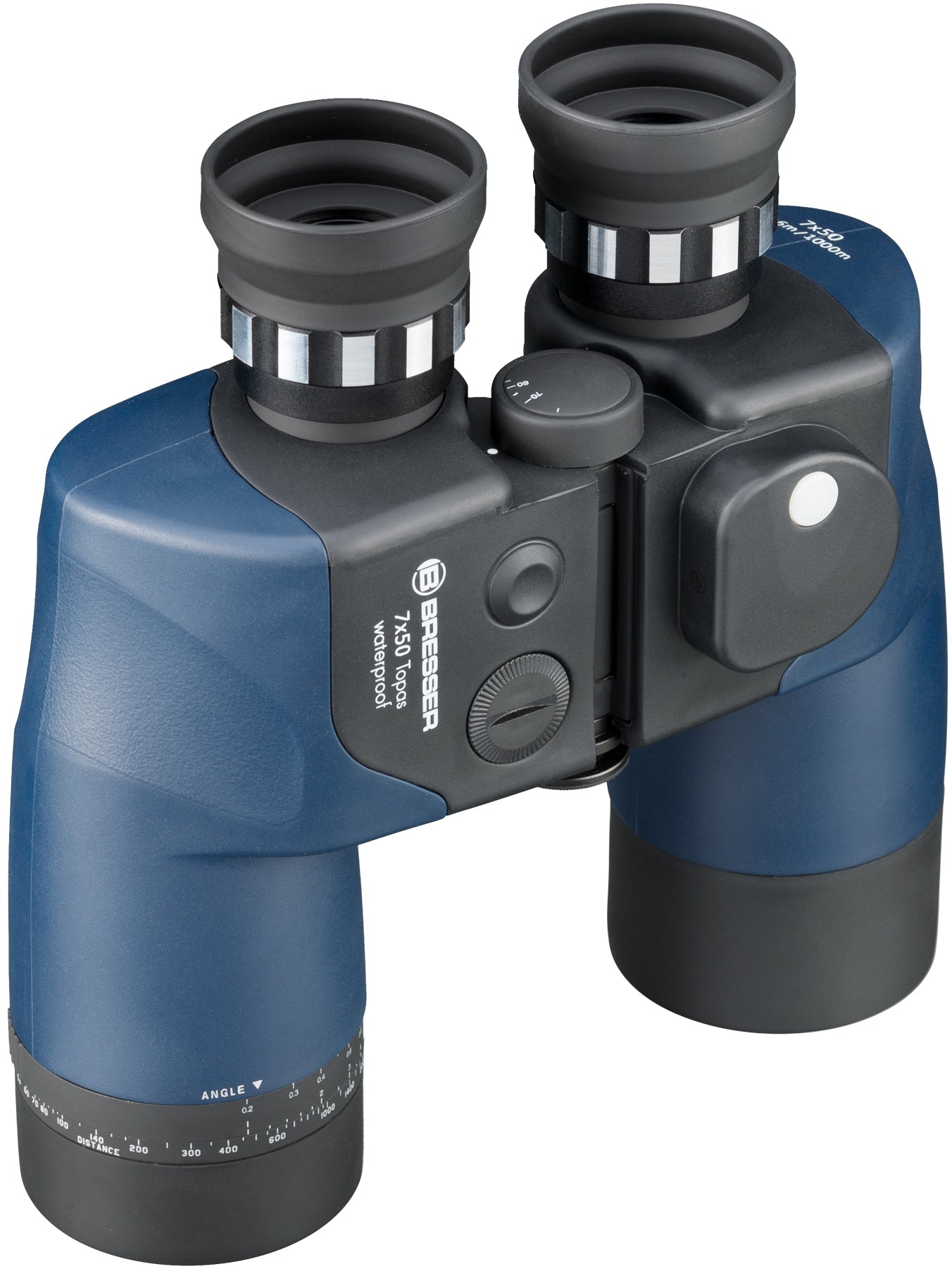 BRESSER Topas 7x50 WP/Kompass Marinefernglas – wasserdichtes Seglerfernglas mit beleuchtetem Kompass